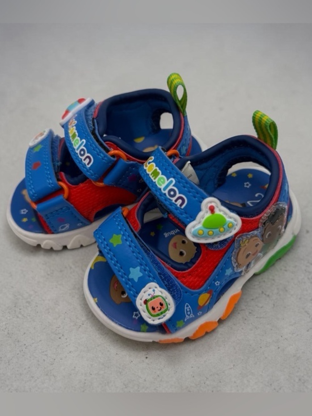 Cocomelon Blue and Red Kids Sandals with Space Characters